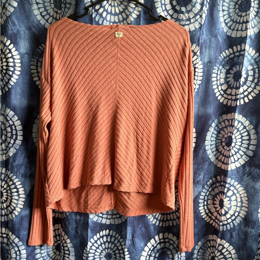 Billabong Rust Ribbed Cropped Long Sleeve - Picture 3 of 3